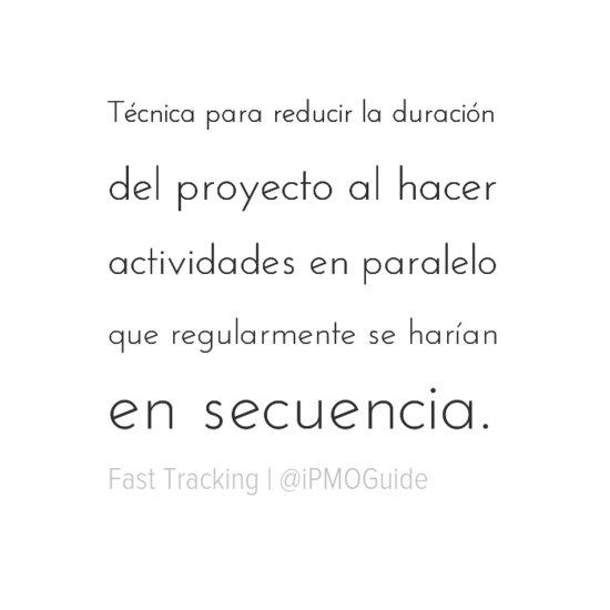 Fast Tracking - iPMOGuide